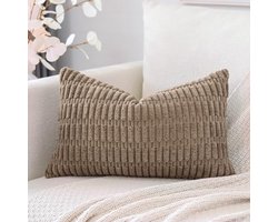 Zachte Boho Gestreepte Kussenhoes 40 x 60 cm - Decoratieve Lendenkussen voor Woonkamer en Slaapkamer