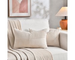 Zachte corduroy kussenhoezen - set van 2 - 40 x 70 cm - milieuvriendelijk