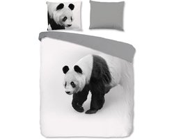 Zachte Dekbedovertrek Lits-Jumeaux Panda | 240x200/220 | Soepel En Kleurecht | Strijkvrij
