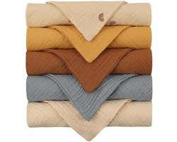 Zachte en Sneldrogende Baby Handdoeken Set van 5 Stuks, Katoenen Tafelkleed voor Kinderen, Ideaal voor Meisjes en Jongens