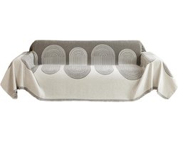 Zachte en Stijlvolle Sofa Plaid voor 1/2/3/4 Zits Bank, Hoekbank Dekens, Grijs 180 x 380 cm