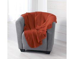 Zachte en Warme Fleece Deken in Terracotta voor Comfort en Stijl