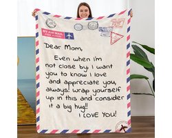 Zachte flanellen deken voor mama – Persoonlijk cadeau – 140x180cm