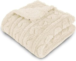 Zachte Fleece Deken - Oeko-TEX® Gecertificeerd - 220 x 240 cm - Beige