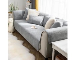 Zachte fluwelen bankhoezen voor 1-4-zitsbank, met antislip onderlegger, ideaal als sprei en bescherming voor banken, ook geschikt voor hoekbanken en als bankbeschermer voor huishoudens met honden.