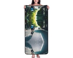 Zachte Handdoek - Badstof Doek - Snelle Absorptie - Koraal Fluweel - 27x55 Inch - Zwart