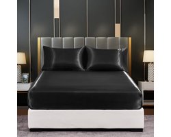 Zachte matrashoes - Diepe zak satijnen verkoelende bedhoes - Zijdezacht hoeslaken - Extra zacht ademend hoeslaken - Matrasbeschermer met elastische band - Koelend beddengoed - Past op eenpersoonsbedden tot tweepersoonsbedden - 137x190+36cm