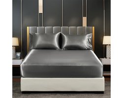 Zachte matrashoes - Diepe zak satijnen verkoelende bedhoes - Zijdezacht hoeslaken - Extra zacht ademend hoeslaken - Matrasbeschermer met elastische band - Koelend beddengoed - Past op eenpersoonsbedden tot tweepersoonsbedden - 99x190+36cm