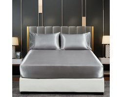 Zachte matrashoes - Diepe zak satijnen verkoelende bedhoes - Zijdezacht hoeslaken - Extra zacht ademend hoeslaken - Matrasbeschermer met elastische band - Koelend beddengoed - Past op eenpersoonsbedden tot tweepersoonsbedden - 137x190+36cm
