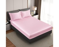 Zachte matrashoes - Diepe zak satijnen verkoelende bedhoes - Zijdezacht hoeslaken - Extra zacht ademend hoeslaken - Matrasbeschermer met elastische band - Koelend beddengoed - Past op eenpersoonsbedden tot tweepersoonsbedden - 99x190+36cm