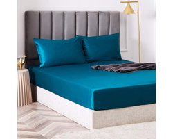 Zachte matrashoes - Diepe zak satijnen verkoelende bedhoes - Zijdezacht hoeslaken - Extra zacht ademend hoeslaken - Matrasbeschermer met elastische band - Koelend beddengoed - Past op eenpersoonsbedden tot tweepersoonsbedden - 99x190+36cm