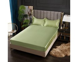 Zachte matrashoes - Diepe zak satijnen verkoelende bedhoes - Zijdezacht hoeslaken - Extra zacht ademend hoeslaken - Matrasbeschermer met elastische band - Koelend beddengoed - Past op eenpersoonsbedden tot tweepersoonsbedden - 99x190+36cm