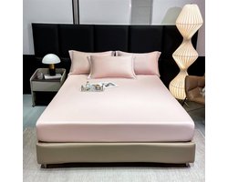 Zachte matrashoes - Diepe zak satijnen verkoelende bedhoes - Zijdezacht hoeslaken - Extra zacht ademend hoeslaken - Matrasbeschermer met elastische band - Koelend beddengoed - Past op eenpersoonsbedden tot tweepersoonsbedden - 137x190+36cm