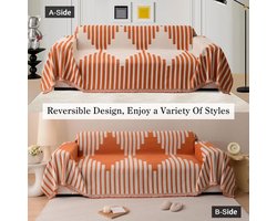 Zachte Omkeerbare Bankhoes Chenille Geruite Universele Meubelbeschermer voor 1, 2, 3 of 4 Zits Bank en Hoekbank