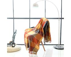 Zachte omkeerbare woondeken sjaal voor het hele seizoen - Perfect voor picknicks, kamp en thuisbioscoop