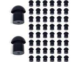 Zachte rubberen paddenstoel oordopjes compatibel voor Motorola Baofeng Kenwood Yaesu Walkie Talkie Covert akoestische luchtslang oordopjes headset (50 stuks, zwart)