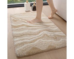 Zachte, snel drogende badmat, 60*90cm, imitatie kasjmier badmat, modern en minimalistisch design, vlekbestendig, gemakkelijk schoon te maken, antislip en absorberend.