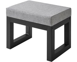 Zachte voetenbank - comfortabel en multifunctioneel - 1 stuk - linnen