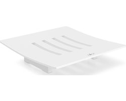 Zack Abbaco zeepschaal Vierkant 12.5X12.5X3.3cm RVS wit