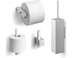 Zack Carvo toilet acecesoires set 4-in-1 RVS Mat