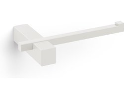 Zack Carvo toiletrolhouder, wit RVS