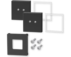 Zack Carvo wandhouder voor lijmbevestiging 4.2x4.2cm RVS zwart