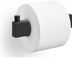 Zack Linea toiletrolhouder zwart RVS