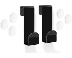 Zack MITOR Handdoekhaken - voor glazen douchewand - set van 2 - zwart