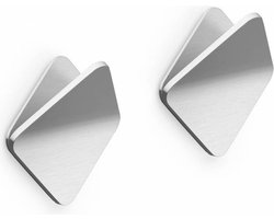 Zack Olfo handdoekhaak vierkant set/2cm RVS Mat