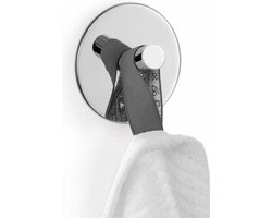 Zack Peco handdoekhaak 4.5x4.5cm rond zelfklevend Hoogglans Gepolijst RVS set van 2