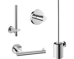 Zack Scala toilet accesoires set 4-in-1 RVS Glans
