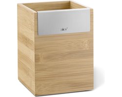 Zack Scarta tandenborstelhouder 1 vak hout met RVS
