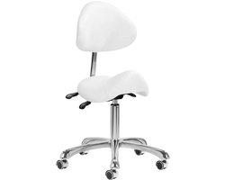 Zadelkruk met rugleuning - Wit