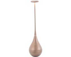 Zafferano Dondolina - Oplaadbare LED-tafellamp IP65, draadloos, touchdimmer - Italiaans design, bronskleur