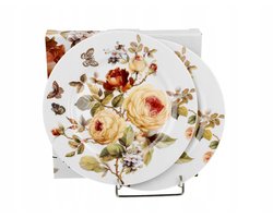 Zahra Porseleinen Dessertborden Set - 2 stuks - Bloemendesign