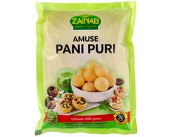 Zainab | Pani Puri 200 gram | Indiaase snack-amuse | deegballetjes om te vullen | vegan |