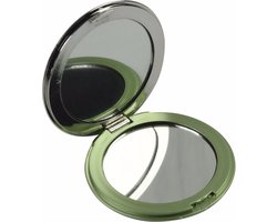 Zak spiegeltje - groen - D7,5 cm - inklapbaar - make up spiegel
