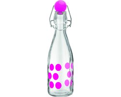 Zak!Designs - Dot Dot Waterfles 250 ml - Glas - Roze