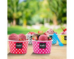 Zak!Designs Dotty Ijsbeker - Ijscoupe - Ijsvormpjes – 250 ml - Roze