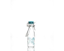 Zak!Designs - Lily Fles - Incl. Vergrendelbare Dop - Glas - 250 ml - Aqua blauw