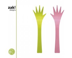 Zak!Designs Sorbet - Saladebestek - Helping Hands - 32 cm -Set van 2 Stuks - Paars / Licht Blauw