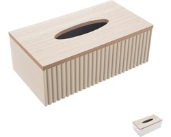 Zakdoekdoos 25x13.5x9cm - wit of beige