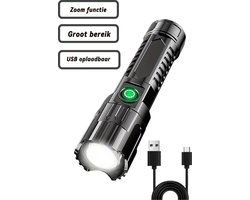 Zaklamp - LED oplaadbaar - Zoom functie - Sterk licht - Fel