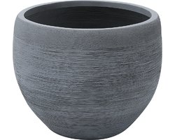 ZAKROS - Bloempot - Grijs - 50 cm - Klei-vezelmengsel