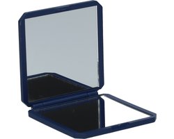 zakspiegel make-up spiegeltje - donkerblauw vierkant - Amsterdam - spiegel dubbelzijdig - klapbaar