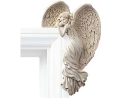 Zalati Deurkozijn engel patroon decor hars muur sculptuur decoratieve ornamenten voor woonkamer, slaapkamer, kantoor - rechts