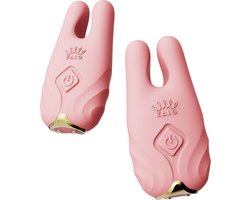 Zalo - Nave Draadloze Vibrerende Tepelklemmen Koraalroze