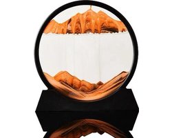Zandkunst - Oranje/Goud - verschillende kleuren - bewegende zandkunst - zandloper - Sand Art - Sand Art Home Deco - bewegende zandkunst in glas - Sand painting - Zand schilderij - Zand - Sand - tekening - schilderij - kunst - bewegende kunst