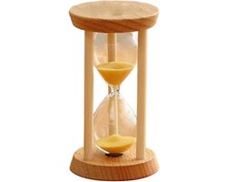 Zandtimer Houten Zandloper - Keukentimer Decoratief - Tijd Beheer - Stille Visuele Aftelling - 5 x 4 x 1 cm