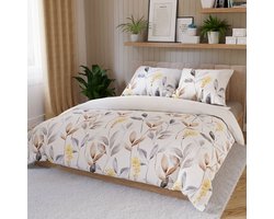 ZARIA Katoenen Satijnen Dekbedovertrekset Bladeren 220x200cm